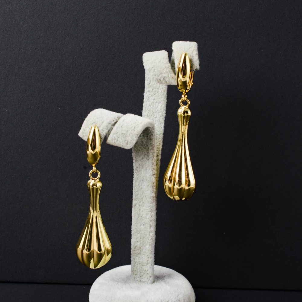 Sunny Jewelry Fashion Drop Earrings Copper African Nigeria Gold Plated Bohemia Style For Women High Quality Classic Party Gift