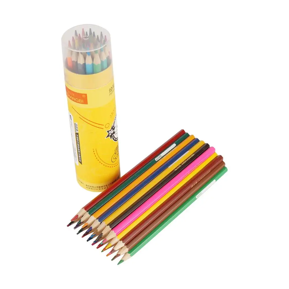 Barrel Packed Wooden Colored Pencil Kit Painting Drawing Sketch Colorful Pencil 12/24/36 Color DIY Album Journal Drawing Pencil