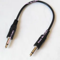 20cm krótki z męskiego na męskie Mono 3.5 Audio linia kablowa Mono 3.5 męski na Mono 3.5mm męski linia Audio kabel 3.5 dźwięk Mono przewód zasilający