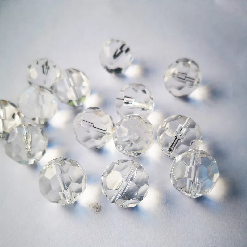 Hot Selling 30pcs/lot Transparent 16mm Crystal Glass Faceted Chandelier Beads Light Balls Diy Curtain Accessories Jewelry Making