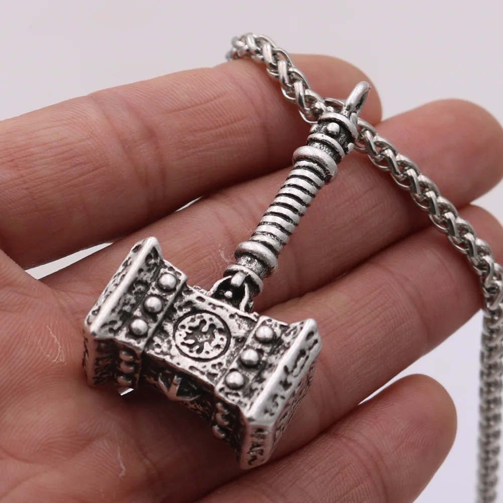 Odin 's Symbol of Norse Viking thor hammer Warrior Slavic Norway Valknut Men Necklace Scandinavian Viking jewelry dropshipping