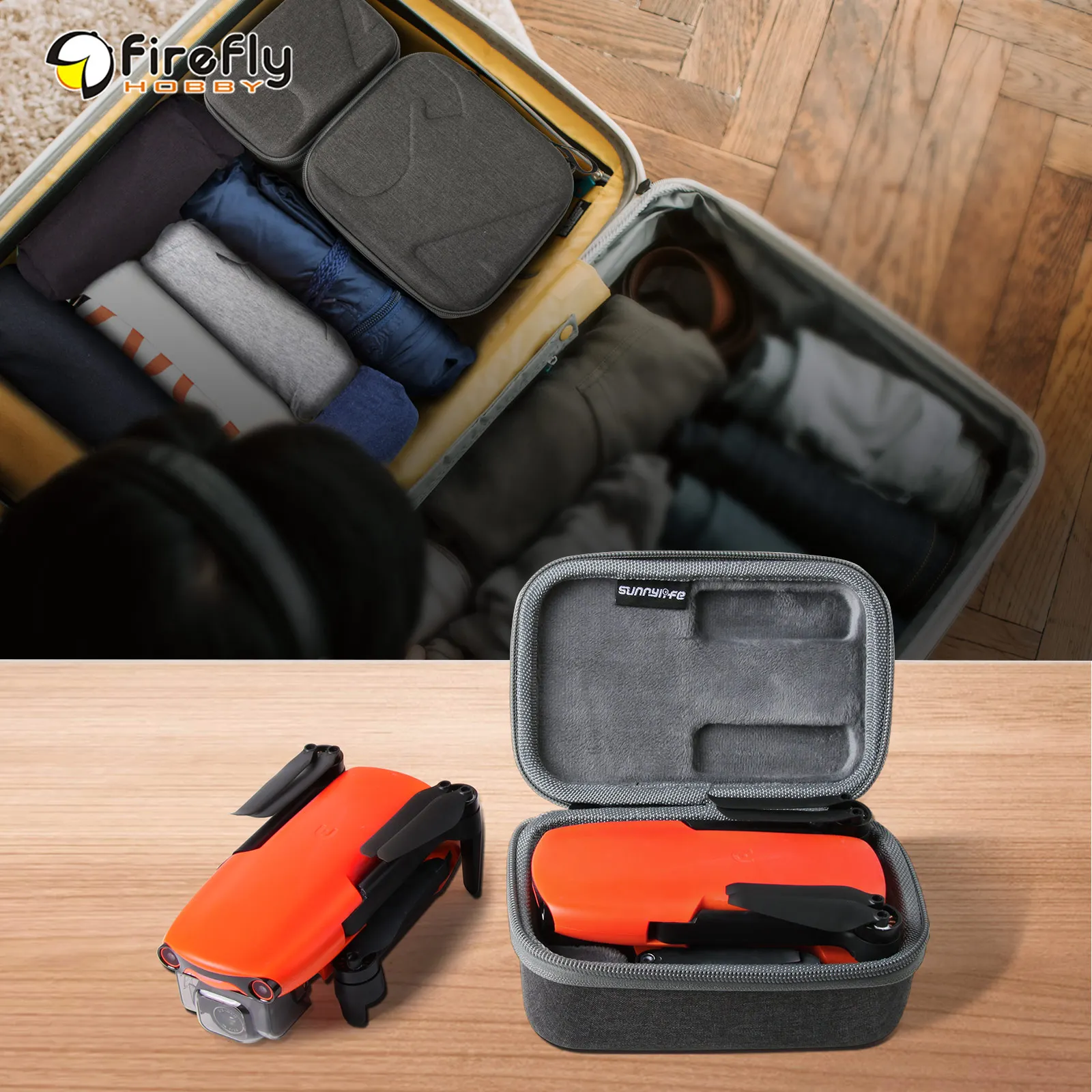 Sunnylife Portable Carrying Case Travel Drone Body Bag Remote Controller Bags Accessories for EVO Nano/Lite Series Nano+ Lite+