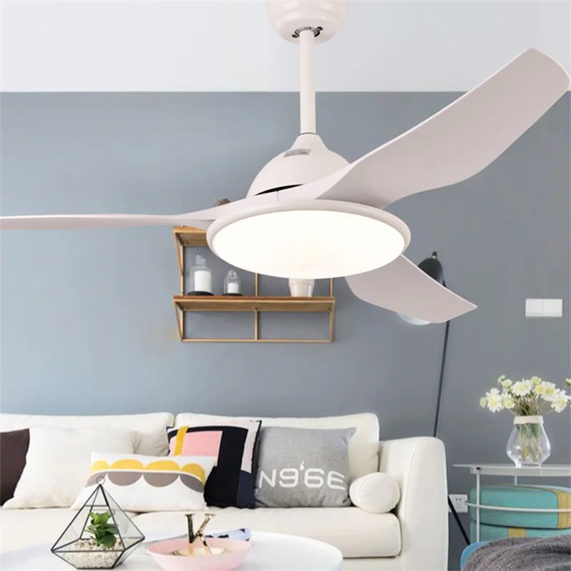 

SAAROK Ceiling Fans With Light Remote 3 Colors Modern LED Lamp for Rooms Decoration