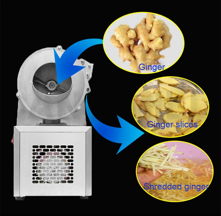 CANDIMILL Multi-function Automatic Cutting Machine Commercial Electric Shredder Potato Carrot Ginger Slicer Vegetable Cutter