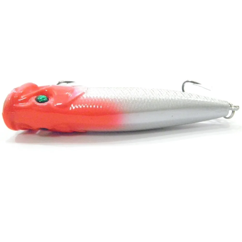 WLure-señuelo duro de boca roja, 9cm, 12g, Topwater, con sonido fuerte de traqueteo y agua de alta salpicadura, Señuelos de Pesca T604