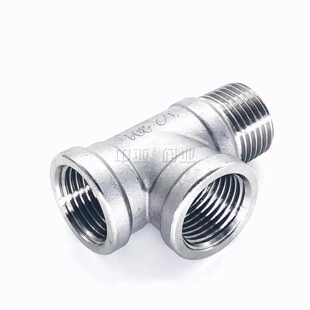 Female+Male+Male Threaded 3 Way Tee T Pipe Fitting 1/2