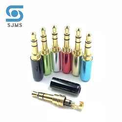 mini 3.5 Stereo Headset Plug 3 Pole Jack with Clip 3.5 mm Stereo Audio Plug Jack Adapter Connector for 3.5mm Cable Adapter