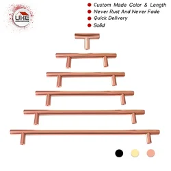 UKE Modern Furniture Handles Cabinet Drawer Wardrobe handles Kitchen Cupboard door handles Rose Gold brushed brass Black solid