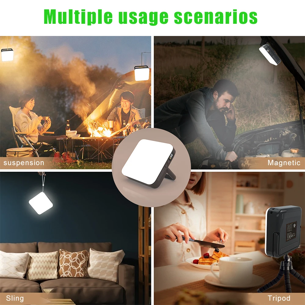 100 Watt LED tenda luce lanterna ricaricabile portatile emergenza notte mercato luce campeggio esterno lampadina lampada torcia casa