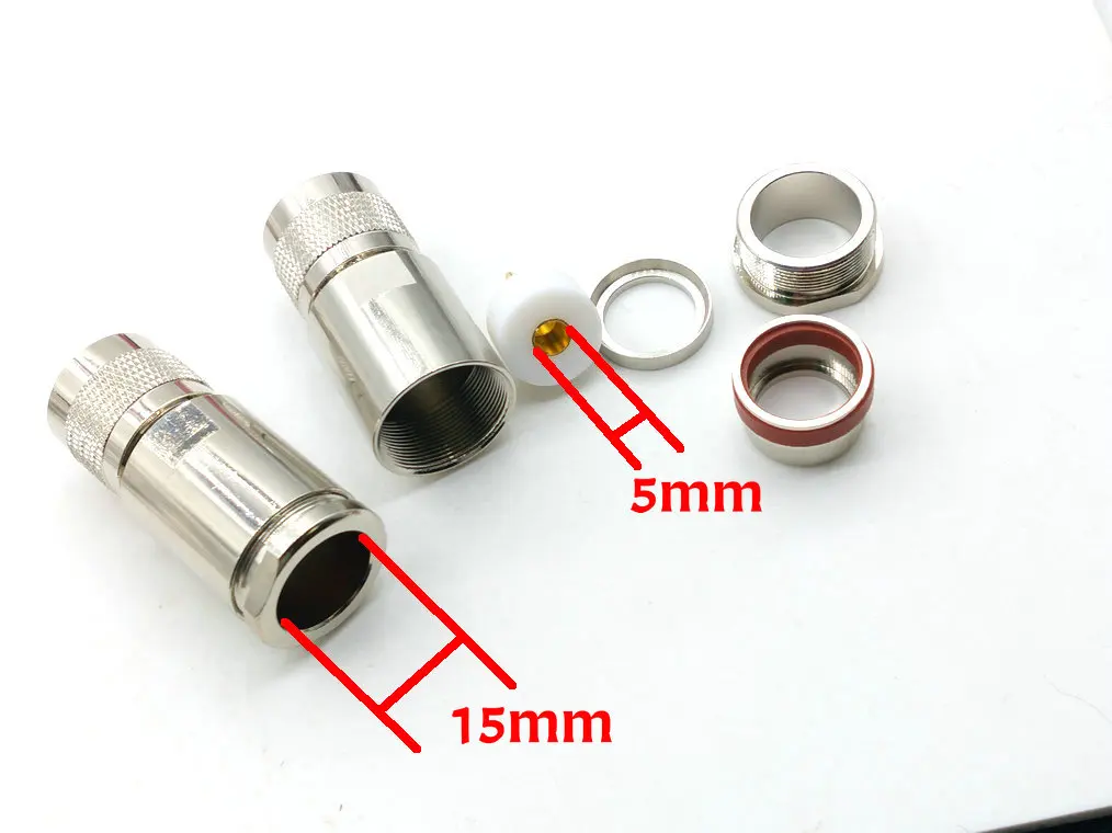 1pcs N male crimp RF connector N male clamp LMR600 12D-FB cable