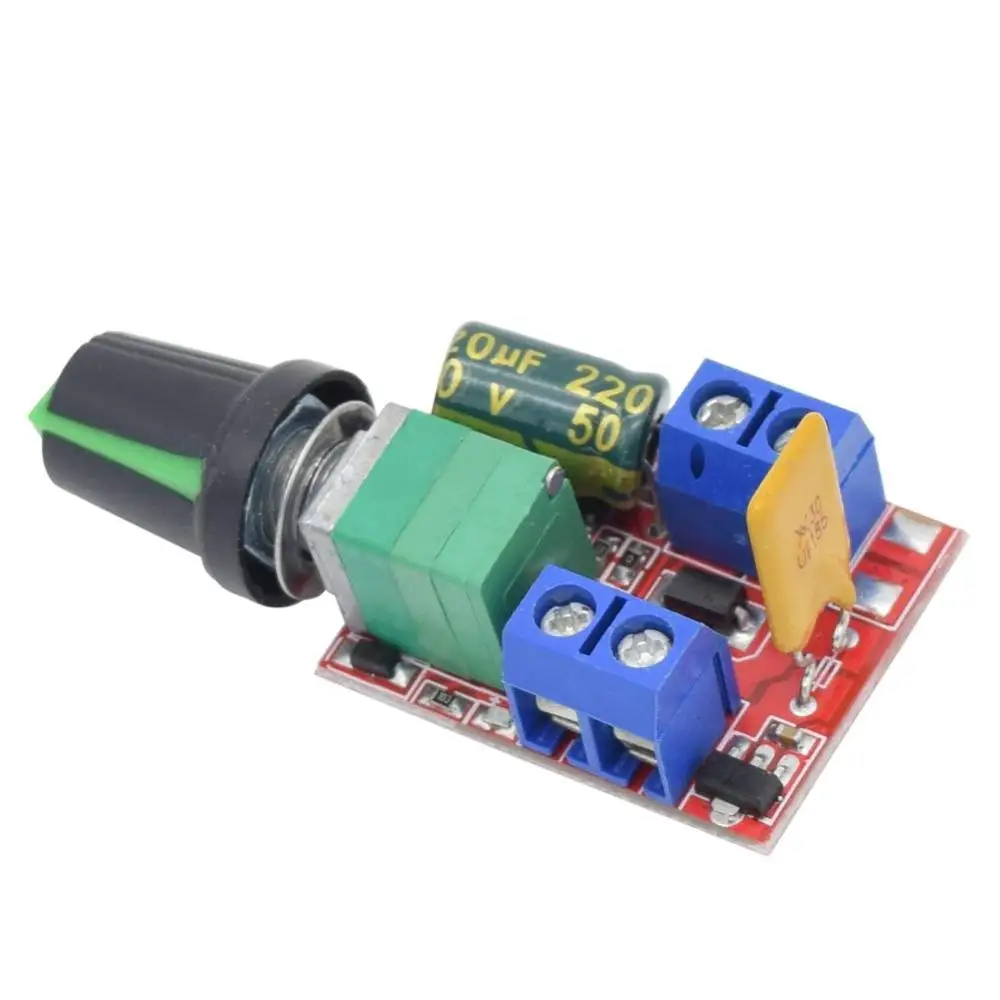 Mini DC Motor PWM Speed Controller Module 3V 6V 12V 24V 35VDC 90W 5A DC Motor Speed Regulator Control Switch LED Dimmer