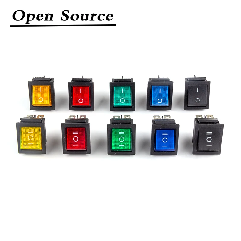 

Self-locking/Latching Rocker Switch Power Switch I/O On-OFF On-OFF-On 4 Pins 6 Pins with Light 16A 250VAC 20A 125VAC KCD4