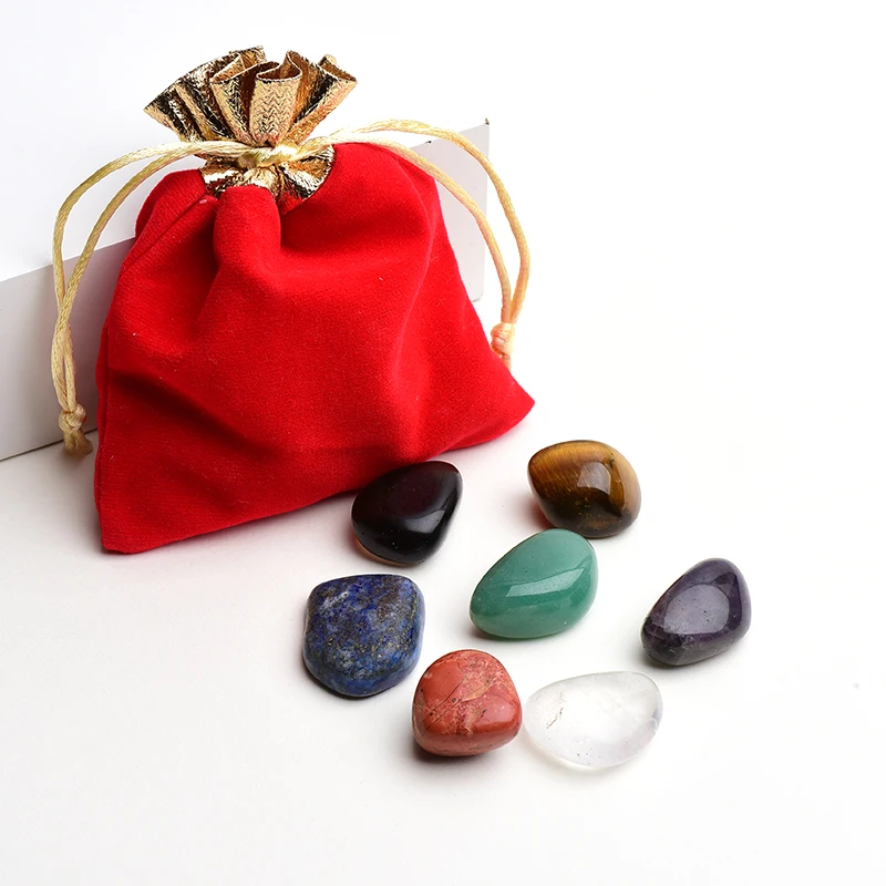 

Natural Quartz Seven Chakra Stone 7 Colors Set Yoga Chakra Lrregular Manual Polishing Reiki Healing Crystals Stone Stones Comfo