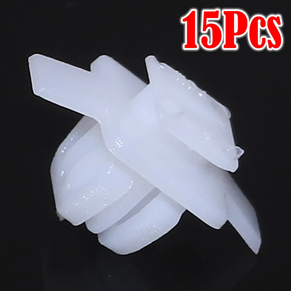 15Pcs 91513SMGE11 Wing Wheel Arch Trim Clips Surround Garnish fit for Honda Civic CRV Car Front White Nylon Clips Accessories