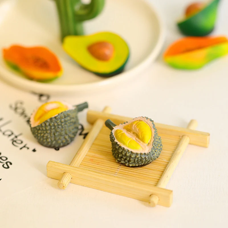 Creative magnet refrigerator cartoon lovely 3d simulation fruit papaya durian avocado magnet decoration magnet home decoration image 4