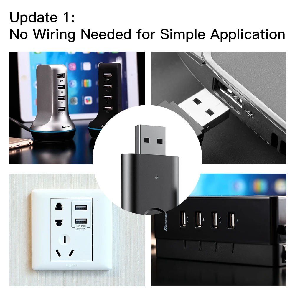 Tuya Hồng Ngoại Thông Minh WiFi Điều Khiển Từ Xa Không Dây USB IR + RF Điều Khiển Cho Truyền Hình Quạt Nhà Thông Minh Hỗ Trợ Alexa Google