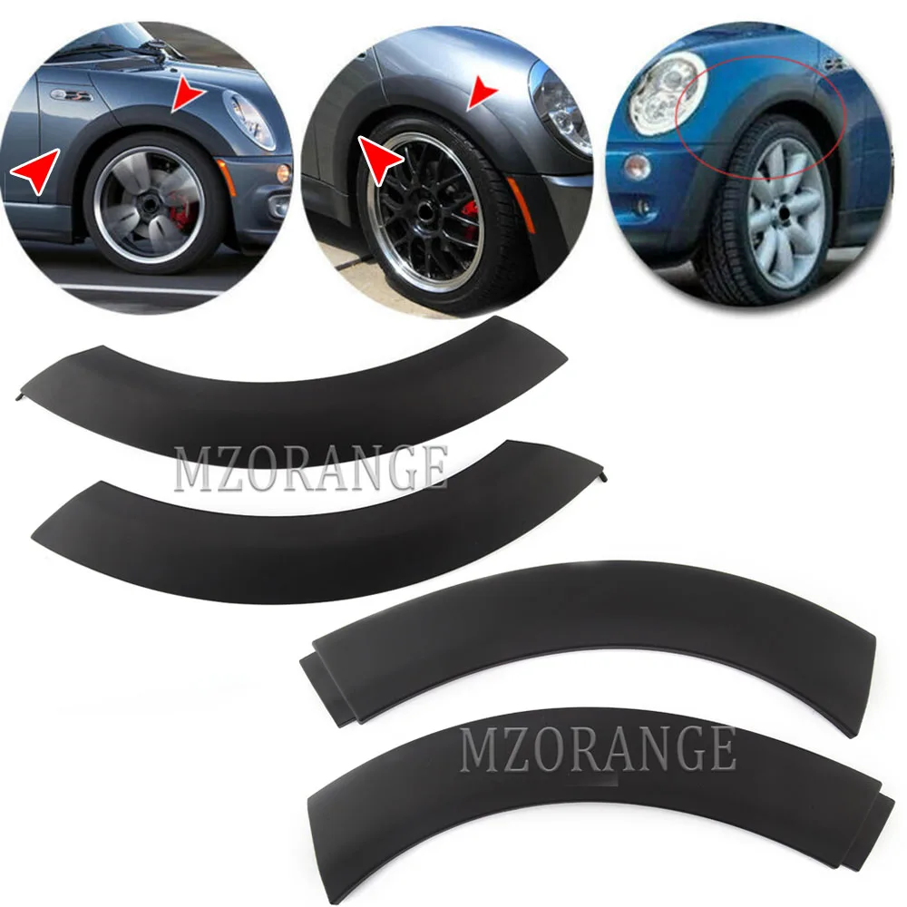 4pcs Front Wheel Arch Trim Fender Trim Rubber for Mini Cooper 2002-2008 for BMW MINI COVER Left Right 51131505864 51131505865