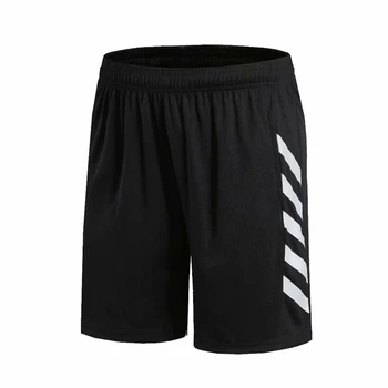 Football Sport Shorts With Zipper Pockets Men Running Pants Soccer Training Trousers Fitness Gym Shorts For Men