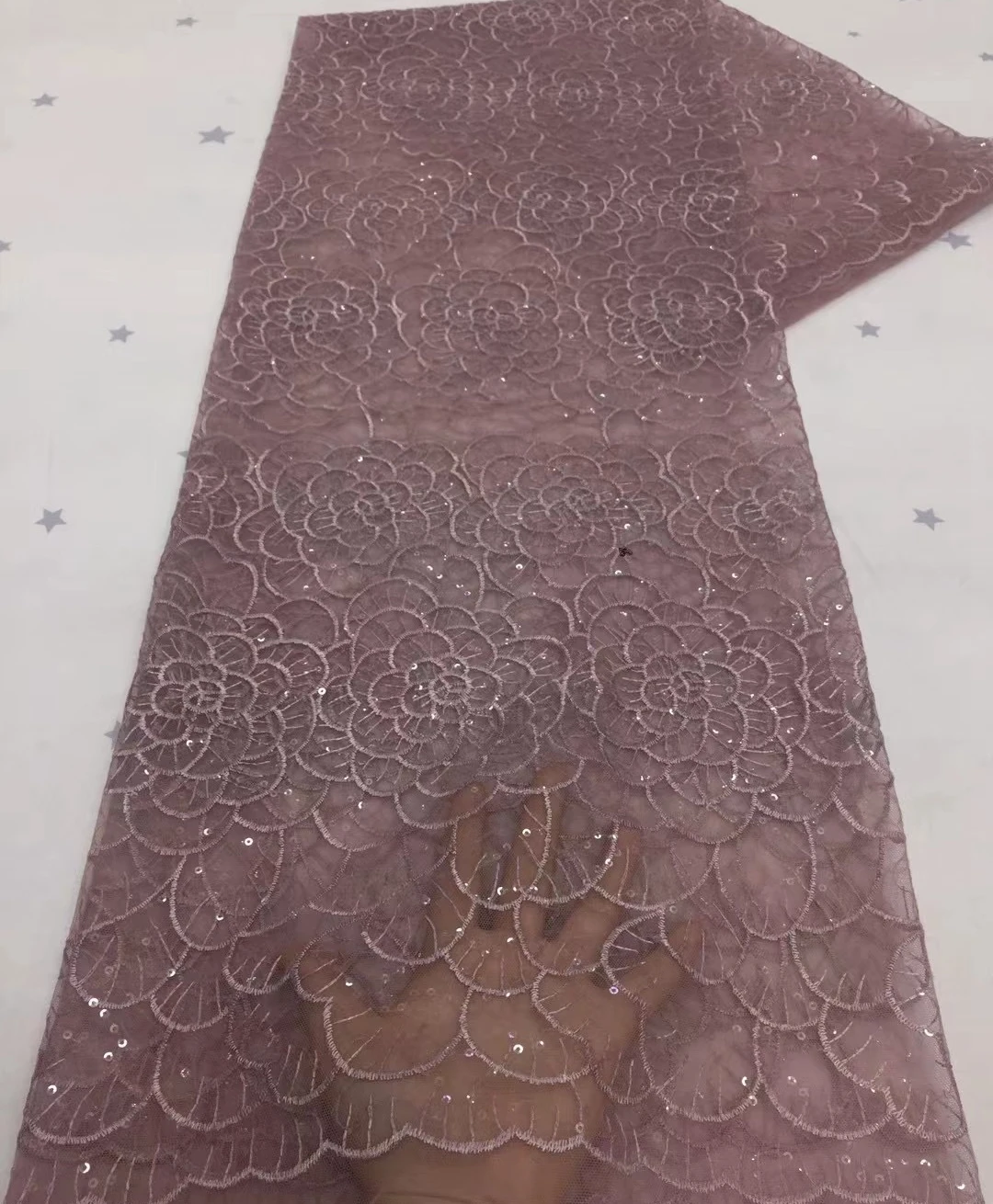 

African Sequence French Tulle Mesh Lace Fabric Net Lace fabric For Party TS9423