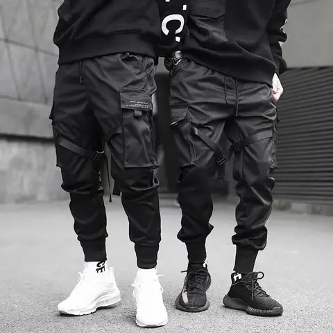 Ribbons Harem Cargo Joggers for Men MISNIKI