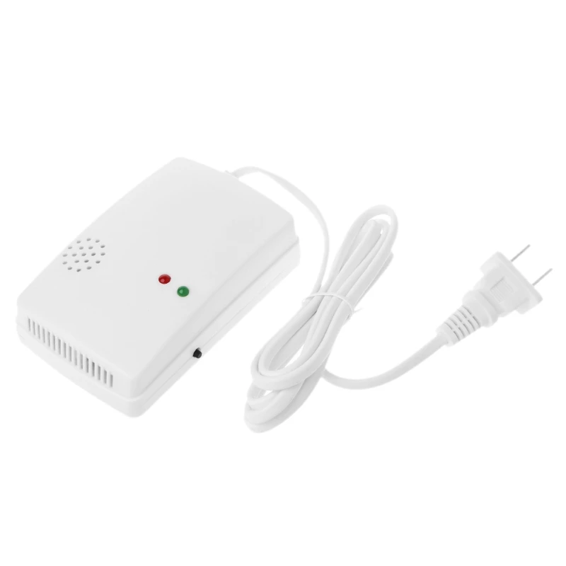 Gas Leak Detector Combustible Propane Methane Natural Gas Safety Alarm Warning EU Plug