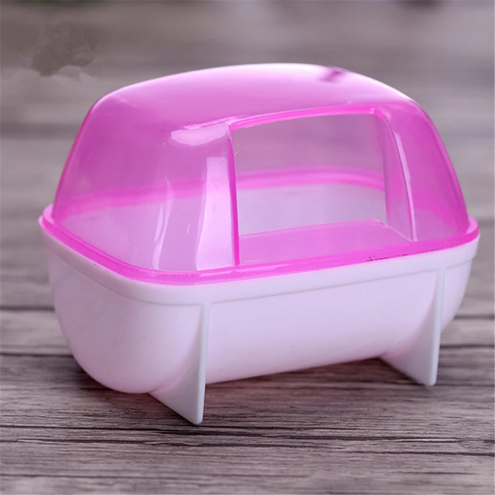 ทรายพลาสติกอ่างอาบน้ำคอนเทนเนอร์ Pet Hamster ห้องน้ำห้องอาบน้ำห้องซาวน่าห้องน้ำขนาดเล็กสัตว์สัตว์เลี้ยงกรงอุปกรณ์เสริม