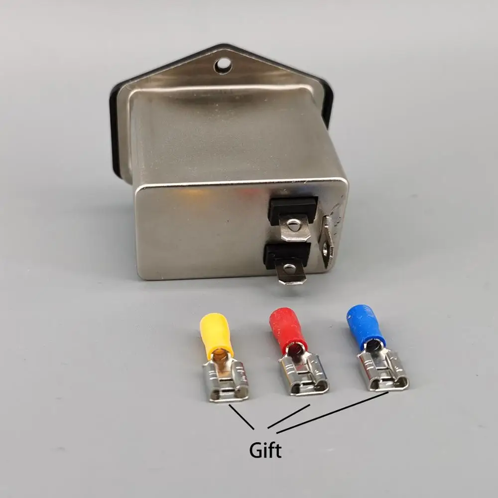 TOMZN Lighted AC filter communication audio power supply filter EMI anti-interference CW2B-1A-TL(D2) 3A 6A 10A