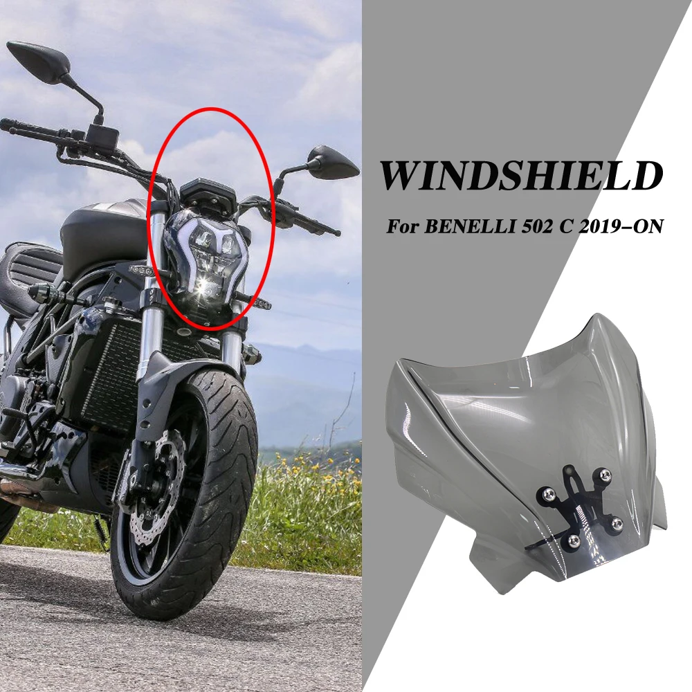 

New 2019 - 2020 2021 Motorcycle Windshield WindScreen Wind Shield Screens Deflectors For Benelli 502 C 502C