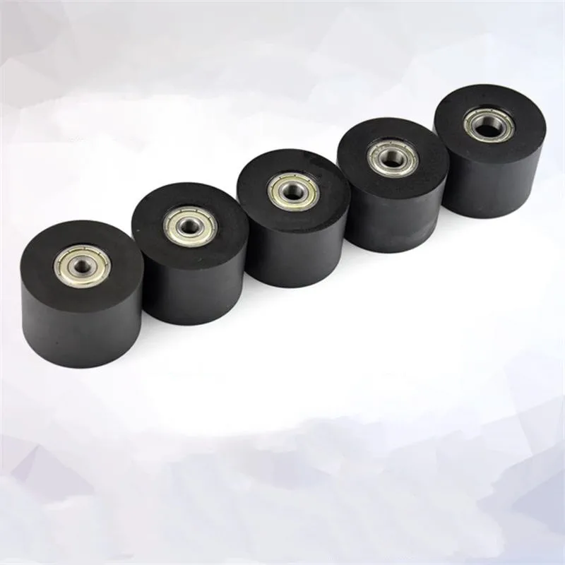 6pcs/20pcs flat wheel for pressing rope and thread of mask machine 10*40*30mm 6800ZZ 6800 PU soft rubber coated pulley 10x40x30