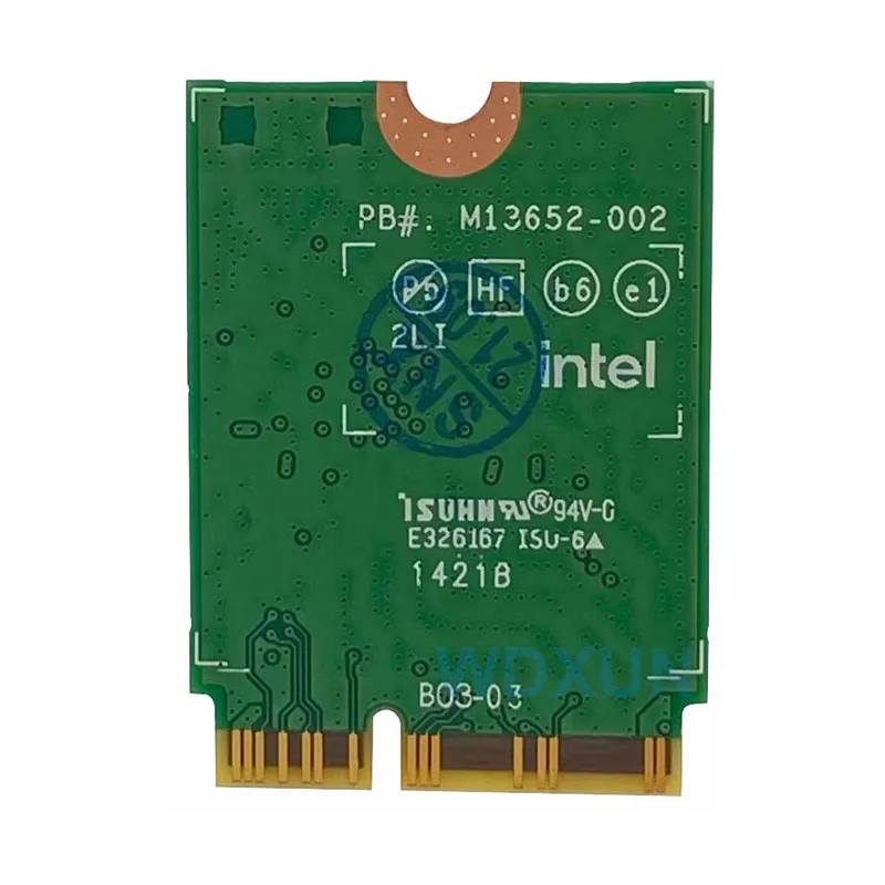 Adaptateur de carte réseau sans fil 6E AX211NGW, Tri-bande 2.4G/5G/6Ghz, Bluetooth 5.2, Intel AX211 M.2, KeyE CNVio, windows 10