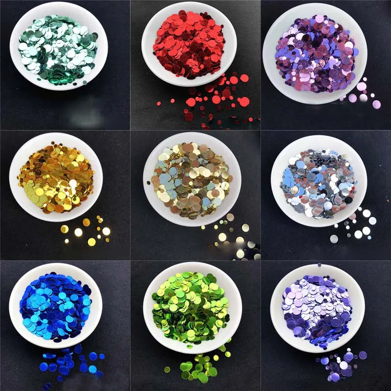 Mixed 3 mm 6 mm dot nails sequins PVC bulk sequins bag decorative pieces throwing confetti 10g