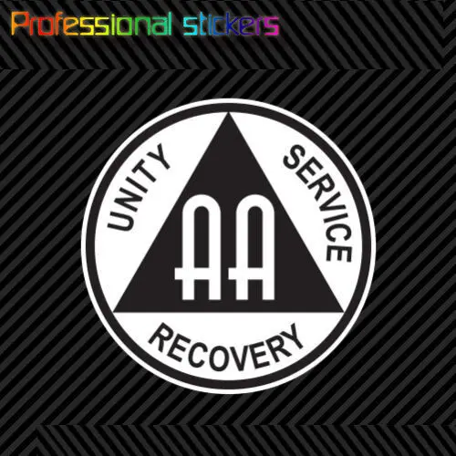 

AA Alcoholics Anonymous Symbol Sticker Decal Self Adhesive Vinyl Stickers for Car, RV, Laptops, Motorcycles, Office Supplies