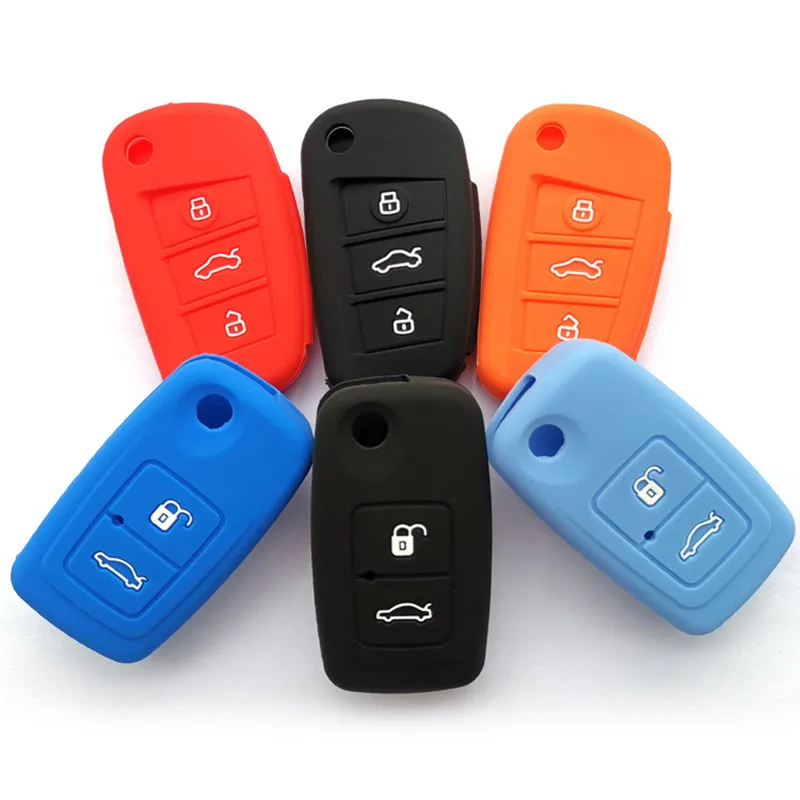 Silicone Car Key Case For Chery 2/3 Buttons Shell Arrizo 7 E3 E5 A3 A5 Tiggo 3 5 Fulwin2 Eastar Remote Key Cover Car Accessories