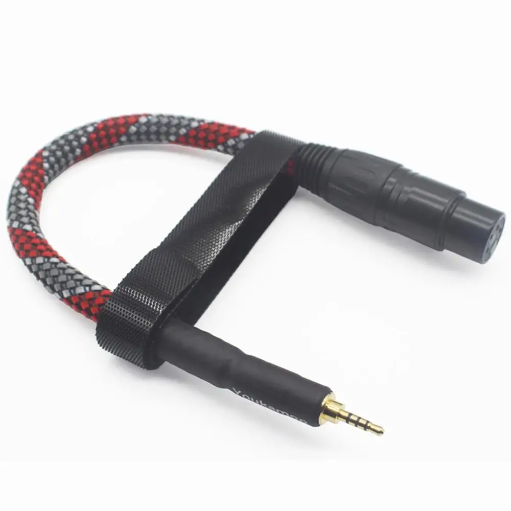 2.5mm to 4-pin XLR Female Balanced Headphone Audio Headphone Adapter Cable 20CM