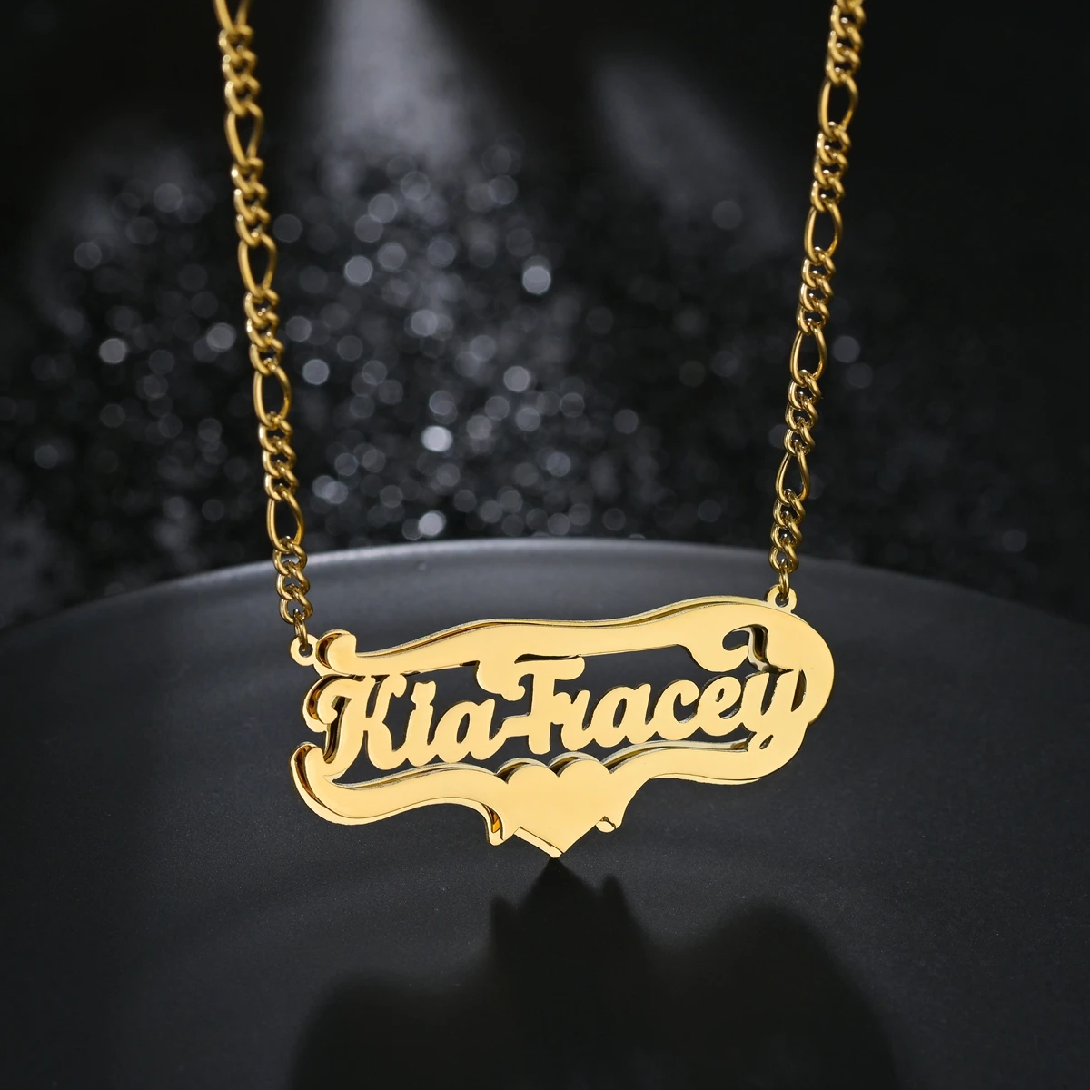 Collar de doble nombre personalizado con letras de Hip Hop, joyería gótica chapada con nombre, colgante para tallado de Piercing, regalo