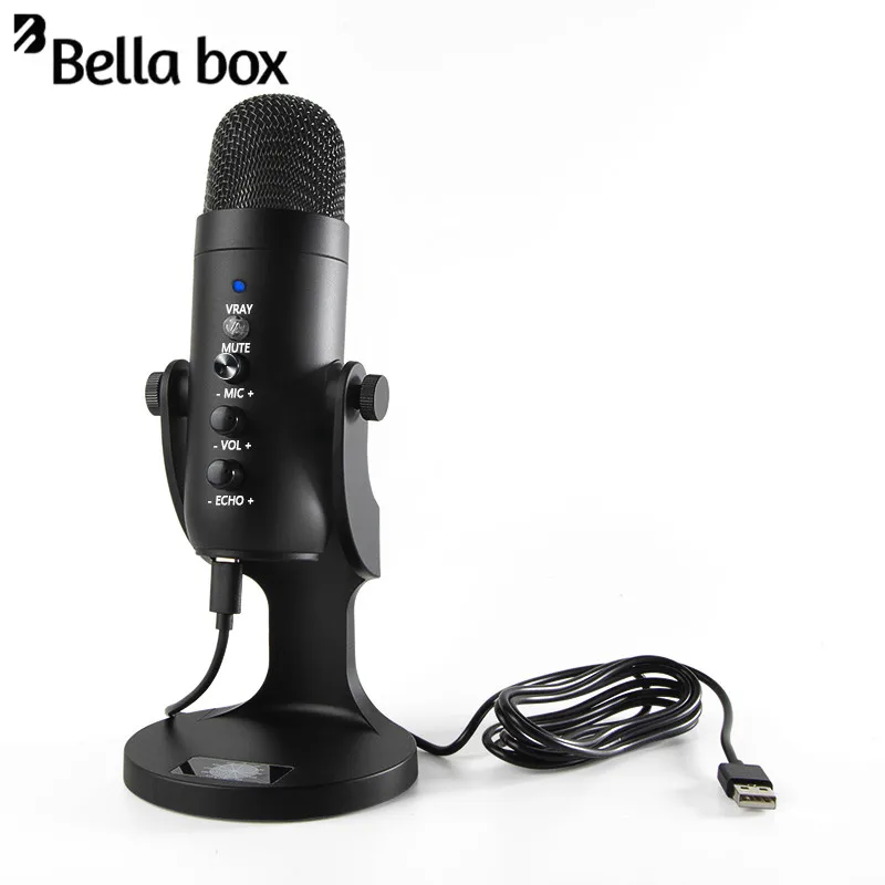 USB คอนเดนเซอร์ไมโครโฟน Mu900เหมาะสำหรับคอมพิวเตอร์,Echo ปริมาณสนับสนุน,Live Broadcast และพอดคาสต์