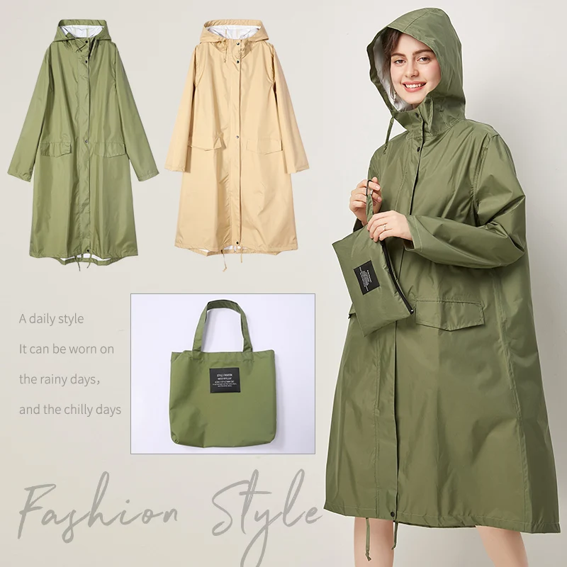 Women Raincoat Long Rainwear Men Rain Coat Impermeable Poncho Japan Waterproof Rain Cape Cover Hooded Universal