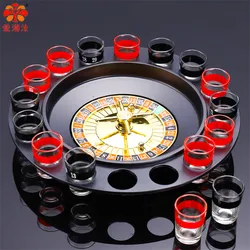 Drinking Roulette Set with 16 Hole Cups, Party Tools, Bar Accessories, Black, White, Russian, Drinking Accessories