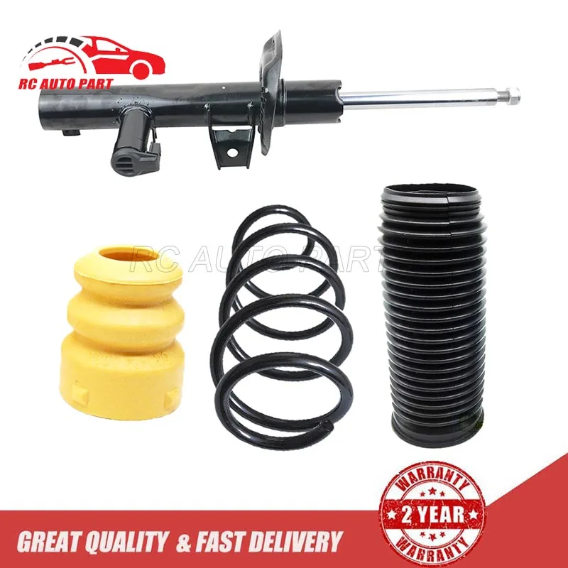 

4PCS 1Set Front Shock Absorber + Dust Cover + Coil spring + Buffer Stop For VW Passat CC Golf Tiguan w/ADS 3C0413031D 3C0413031A