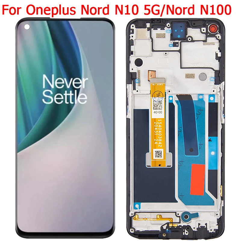 Nord N100 LCD For Oneplus Nord N10 5G LCD Screen Display With Frame 6.49\