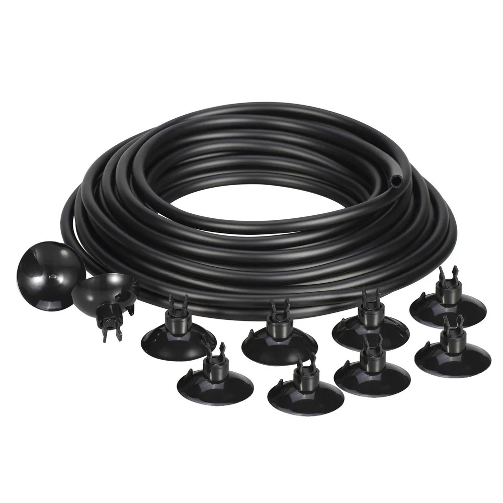 10 قطعة أسود الحوض الالتصاق مقاطع الأسماك خزان مصاصة لحوض السمك ضاغط الهواء مضخة طيران أنبوب حامل المشابك 4 مللي متر