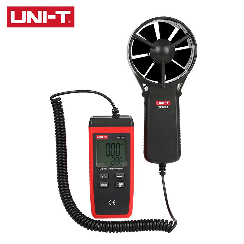 เครื่องทดสอบอุณหภูมิความเร็วในเครื่องวัดความเร็วลมขนาดเล็ก UT363S UNI-T จอแสดงผล LCD การไหลของอากาศความเร็วสูงสุด/เฉลี่ยการวัดระดับลม1 ~ 12
