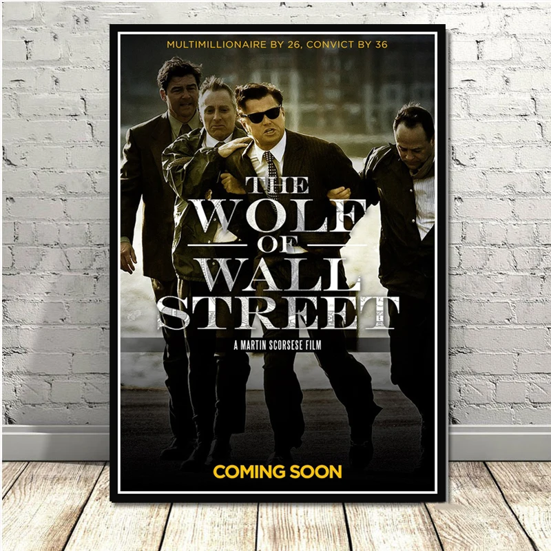 Hot THE Wolf of Wall Street  Leonardo DiCapri TV Series Paintings Art Poster&Prints Wall Pictures Home Decor картины на стену