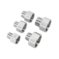 304 Stainless Steel Hexagon Reducer Direct Adapter Male Thread Female Thread Water Pipe Joint DN15 DN20 DN25 DN32 DN40 DN50 DN60