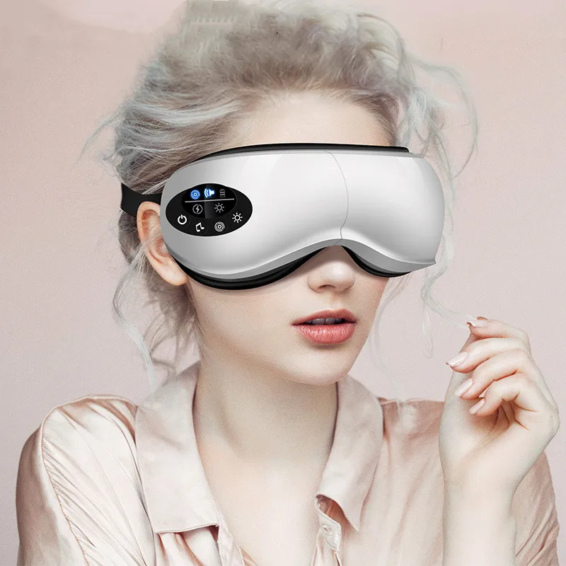 

Eye Massager 4D Smart Dual Airbag Vibration Eye Care Equipment Hot Compress Bluetooth Eye Massage Glasses Fatigue And Wrinkles