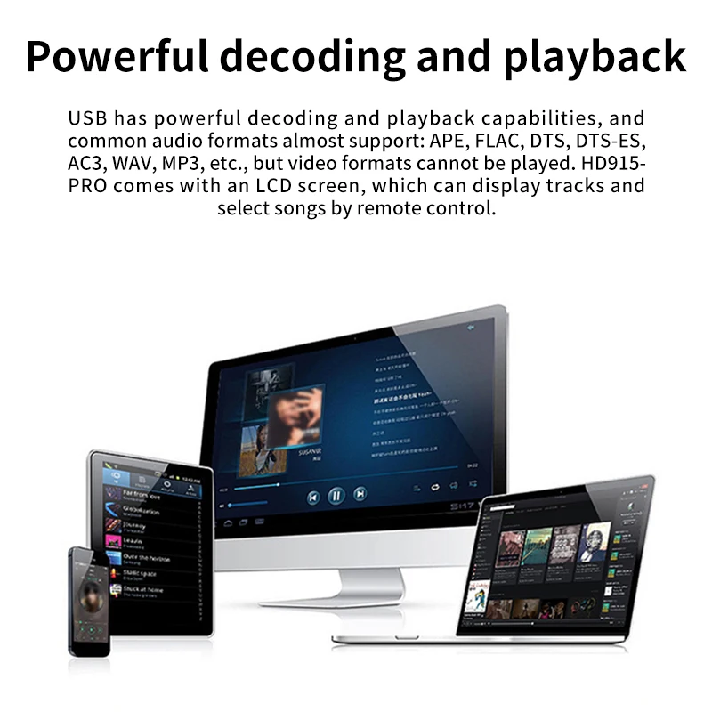 HD915PRO 5.1CH HD محلل شفرة سمعي بلوتوث 5.0 ريسيفر دولبي أتموس DTS AC3 HDMI2.0 متوافق مع 4K3D محول SPDIF ARC PCUSB DAC