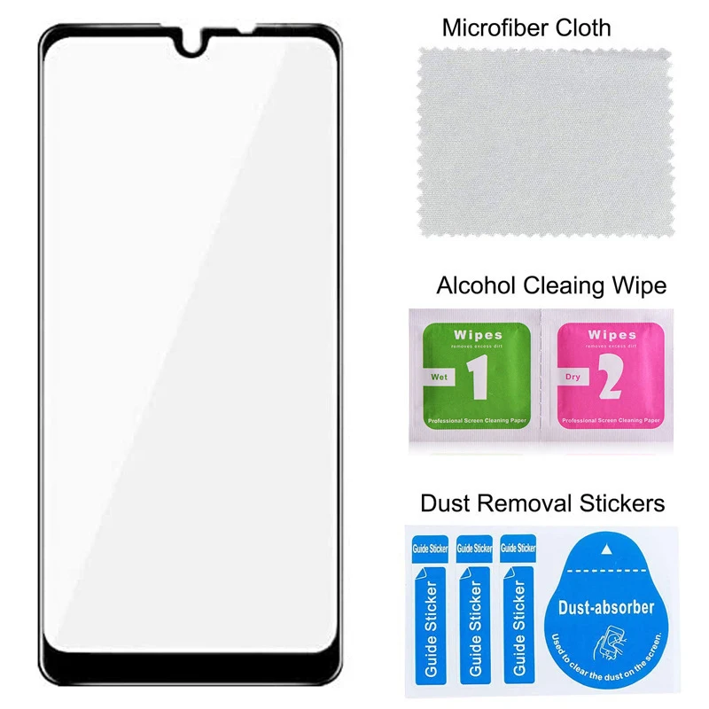 For LG G8S G8X ThinQ Screen Protector Tempered Glass for lg g8s thinq lgg8x lg g8x thinq Black edge 9H Hardness Protective Glass