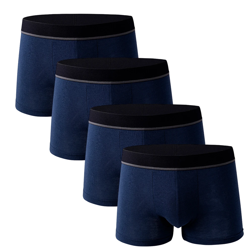 Hot Sale Boxer Men Brand Cotton Men's Panties Underwear Plus Size Underwear Men Boxer Set Man Underpants Boxershorts 4PCS