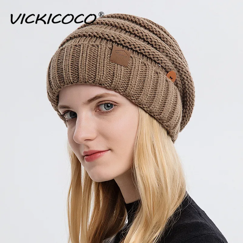 Winter Knitted Hats Ladies Hair Ponytail Caps Can Hang Masks Women Outdoor Warm Woolen Female Cap Skullies Bonnet