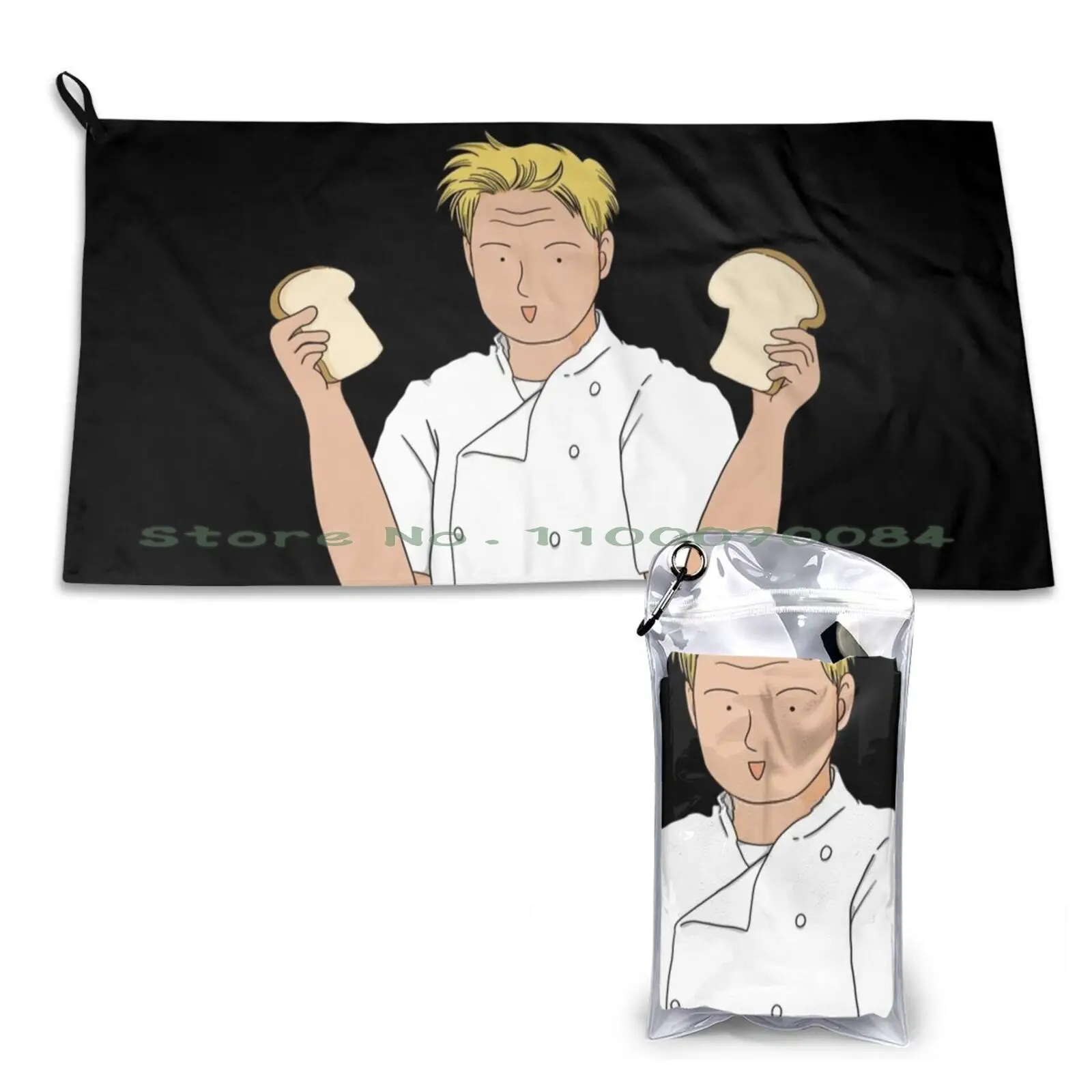 Chef Ramsay 'sandwich Time'-Hell's Kitchen Quick Dry Towel Gym Sports Bath Portable Fanhellskitchen Hells Kitchen Japanese